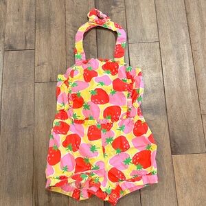 Strawberry Patch Romper w halter top